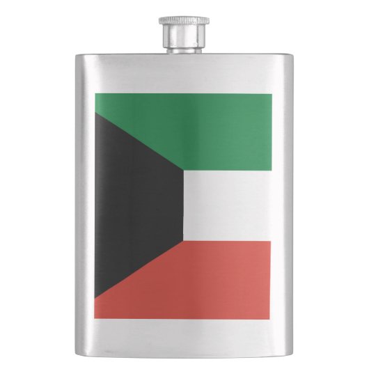 Kuwait-Flagge Flachmann (Vorderseite)