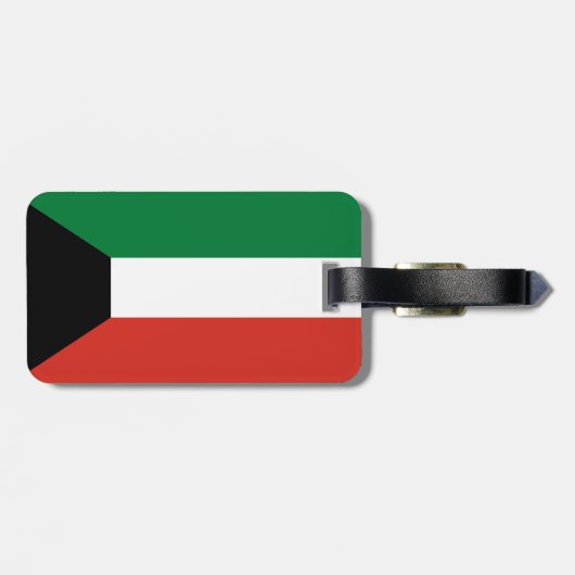 Kuwait-Flagge Gepäckanhänger (Rückseite horizontal)