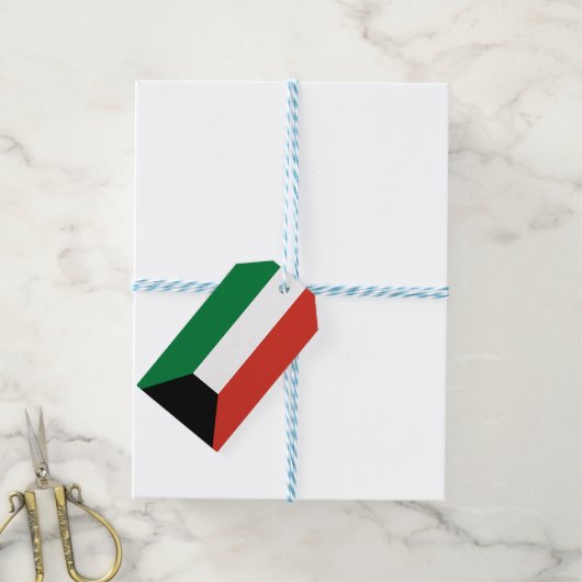 Kuwait-Flagge Geschenkanhänger (Mit Garn)