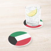 Kuwait-Flagge Getränkeuntersetzer (Seite)