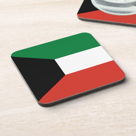Kuwait-Flagge Getränkeuntersetzer (Linke Seite)