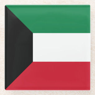 Kuwait-Flagge Glasuntersetzer