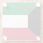 Kuwait-Flagge Glasuntersetzer (Rückseite)