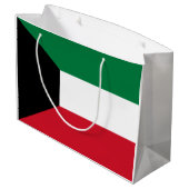 Kuwait-Flagge Große Geschenktüte (Rückseite Schrägansicht)
