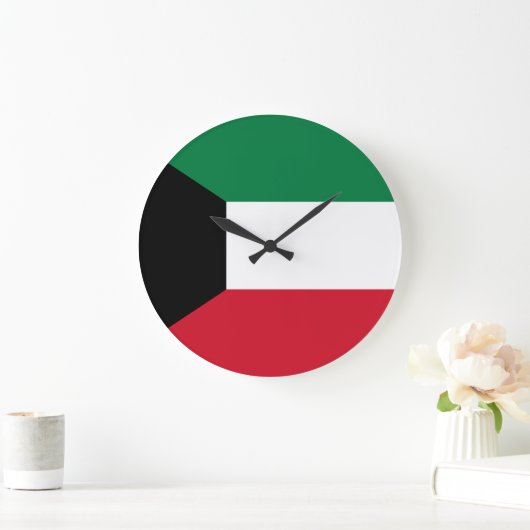 Kuwait-Flagge Große Wanduhr (Zuhause)