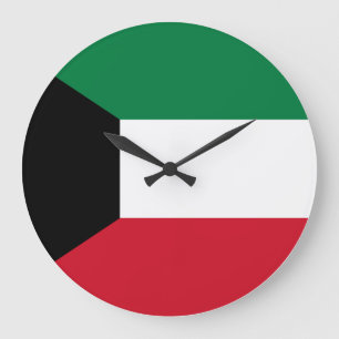 Kuwait-Flagge Große Wanduhr