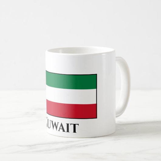 Kuwait-Flagge Kaffeetasse (VorderseiteRechts)