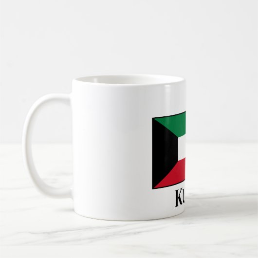 Kuwait-Flagge Kaffeetasse (Links)