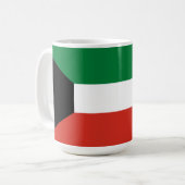 Kuwait-Flagge Kaffeetasse (Vorderseite Links)