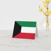 Kuwait-Flagge Karte (Gelbe Blume)