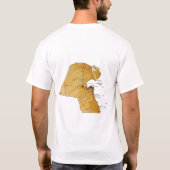 Kuwait-Flagge + Karte + Text-T - Shirt (Rückseite)