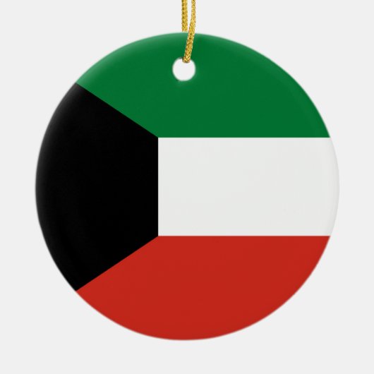 Kuwait-Flagge Keramik Ornament (Vorne)