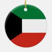 Kuwait-Flagge Keramik Ornament (Hinten)