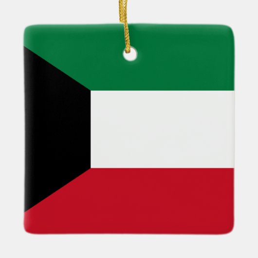 Kuwait-Flagge Keramikornament (Vorderseite)