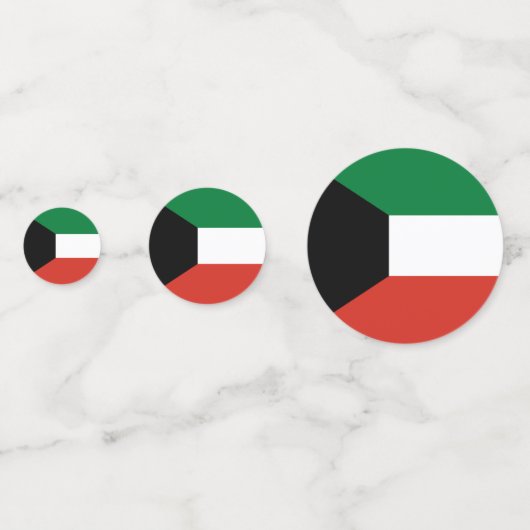 Kuwait-Flagge Konfetti (Vorderseiten)