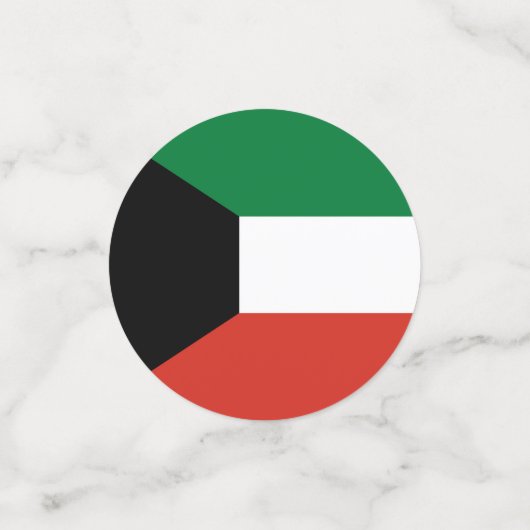 Kuwait-Flagge Konfetti (Klein Vorderseite)