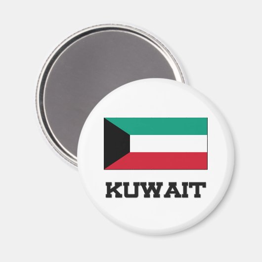 Kuwait-Flagge Magnet (Vorderseite/Rückseite)