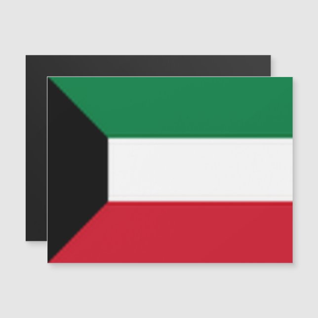 Kuwait - Flagge - Magnetkarte (Vorne/Hinten)