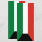 Kuwait-Flagge Menükarte (Vorne/Hinten)