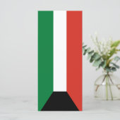 Kuwait-Flagge Menükarte (Stehend Vorderseite)