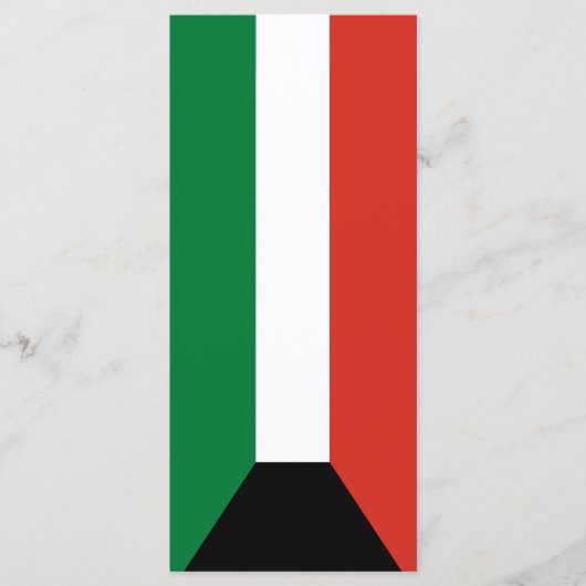 Kuwait-Flagge Menükarte (Vorderseite)