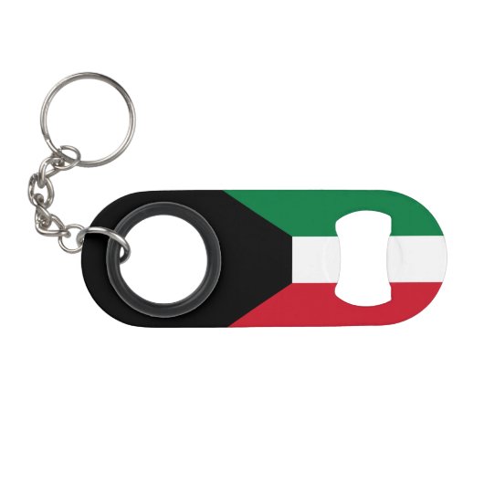 Kuwait-Flagge Mini Flaschenöffner (Vorderseite (Horizontal))