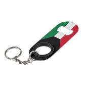 Kuwait-Flagge Mini Flaschenöffner (Vorderseite Schrägansicht)
