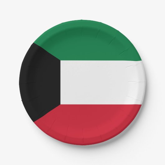 Kuwait-Flagge Pappteller (Vorderseite)