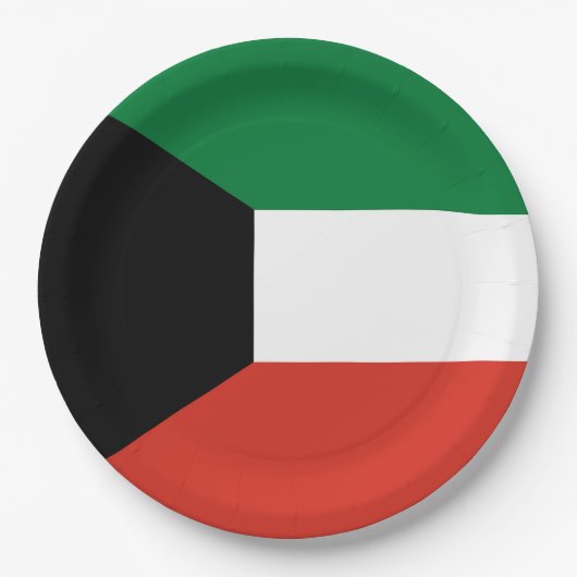 Kuwait-Flagge Pappteller (Vorderseite)