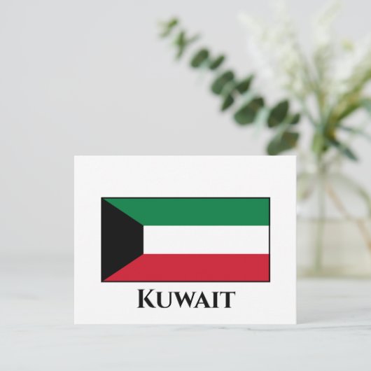 Kuwait-Flagge Postkarte (Stehend Vorderseite)