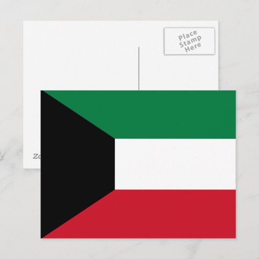 Kuwait-Flagge Postkarte (Vorne/Hinten)