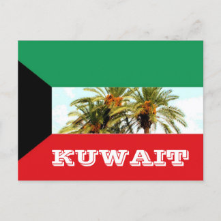 Kuwait-Flagge Postkarte