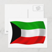 Kuwait-Flagge-Postkarte Postkarte (Vorne/Hinten)