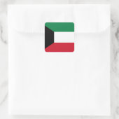 Kuwait-Flagge Quadratischer Aufkleber (Tasche)
