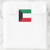 Kuwait-Flagge Quadratischer Aufkleber (Tasche)
