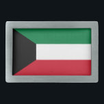 Kuwait-Flagge Rechteckige Gürtelschnalle<br><div class="desc">Patriotische Flagge von Kuwait.</div>