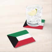 Kuwait-Flagge Rechteckiger Pappuntersetzer (Vor Ort)