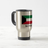 Kuwait-Flagge Reisebecher (Vorderseite Links)