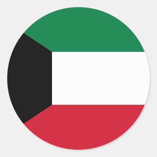 Kuwait-Flagge Runder Aufkleber (Vorderseite)