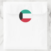 Kuwait-Flagge Runder Aufkleber (Tasche)