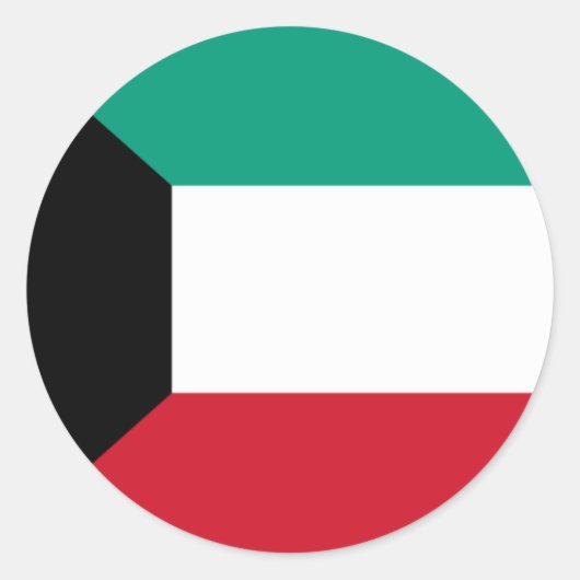 Kuwait-Flagge Runder Aufkleber (Vorderseite)