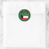 Kuwait-Flagge Runder Aufkleber (Tasche)