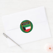 Kuwait-Flagge Runder Aufkleber (Umschlag)