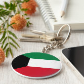 Kuwait-Flagge Schlüsselanhänger (Seite)