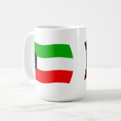 Kuwait-Flagge-Tasse Kaffeetasse (Vorderseite Links)