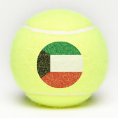 Kuwait-Flagge Tennisbälle (Rückseite)