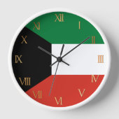 Kuwait-Flagge Uhr (Vorderseite)