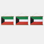 Kuwait-Flagge Wandteppich Mit Holzrahmen (Dreifach)
