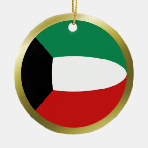 Kuwait-Flaggen-Ornament Keramik Ornament