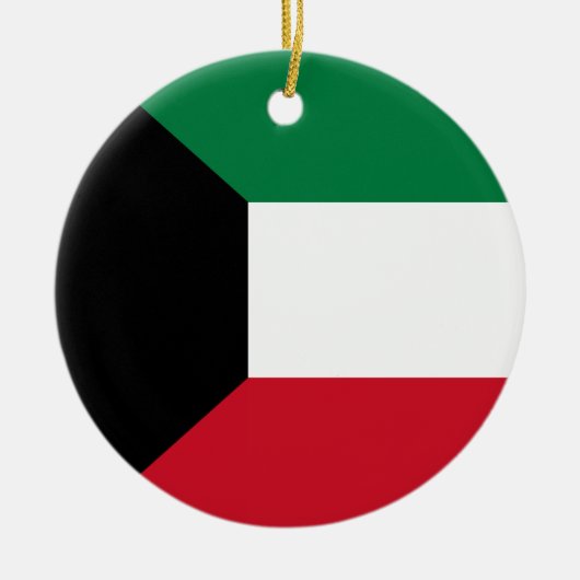 Kuwait-Flaggen-Verzierung Keramik Ornament (Vorne)